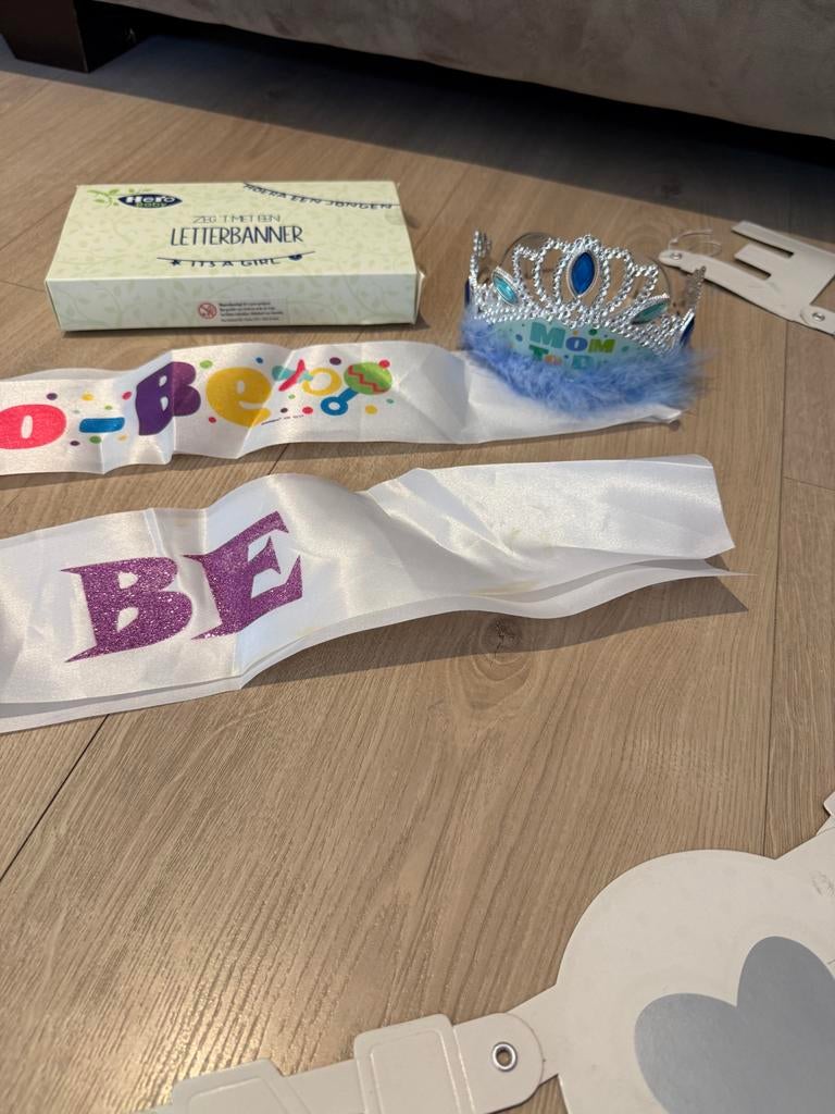 Babyshower decoratie pakket - Jongen of Meisje, Ophalen of Verzenden, Zo goed als nieuw, Versiering, Geboorte of Huwelijk