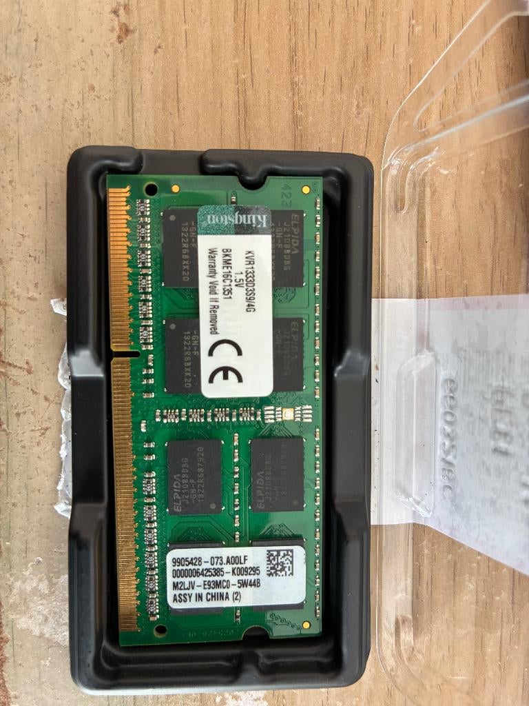 Kingston So-DIMM 1333 ddr3 4GB, Ophalen of Verzenden, Zo goed als nieuw, DDR3, Laptop