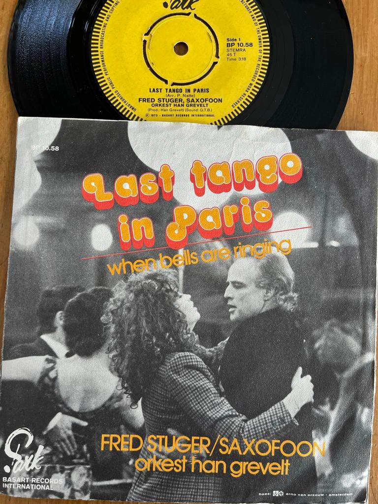 Fred Stuger - Last Tango in Paris 7 inch Single, Cd's en Dvd's, Overige genres, 7 inch, Single, 1970 - 1979