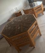 Handgemaakte tafels en 2 bijzettafels, Ophalen, 50 tot 100 cm, Rond, 50 tot 100 cm