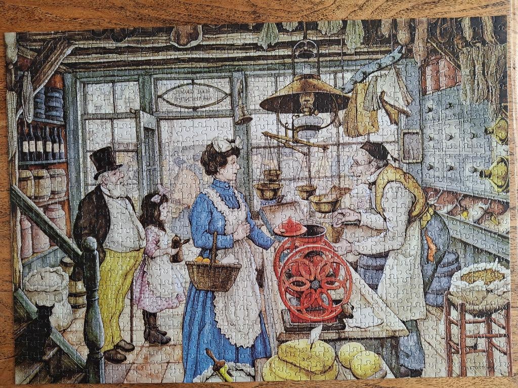 Anton Pieck puzzel 1000 stukjes., Ophalen of Verzenden, 500 t/m 1500 stukjes, Gebruikt, Legpuzzel