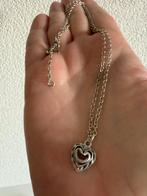 M014/Zilveren KALEVALA KORU ketting Hartje FINLAND, Verzenden, X, Zilver, Zilver