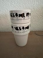 2 koe melkbekers, Huis en Inrichting, Keuken | Servies, Ophalen of Verzenden, Zo goed als nieuw, Porselein, Overige stijlen