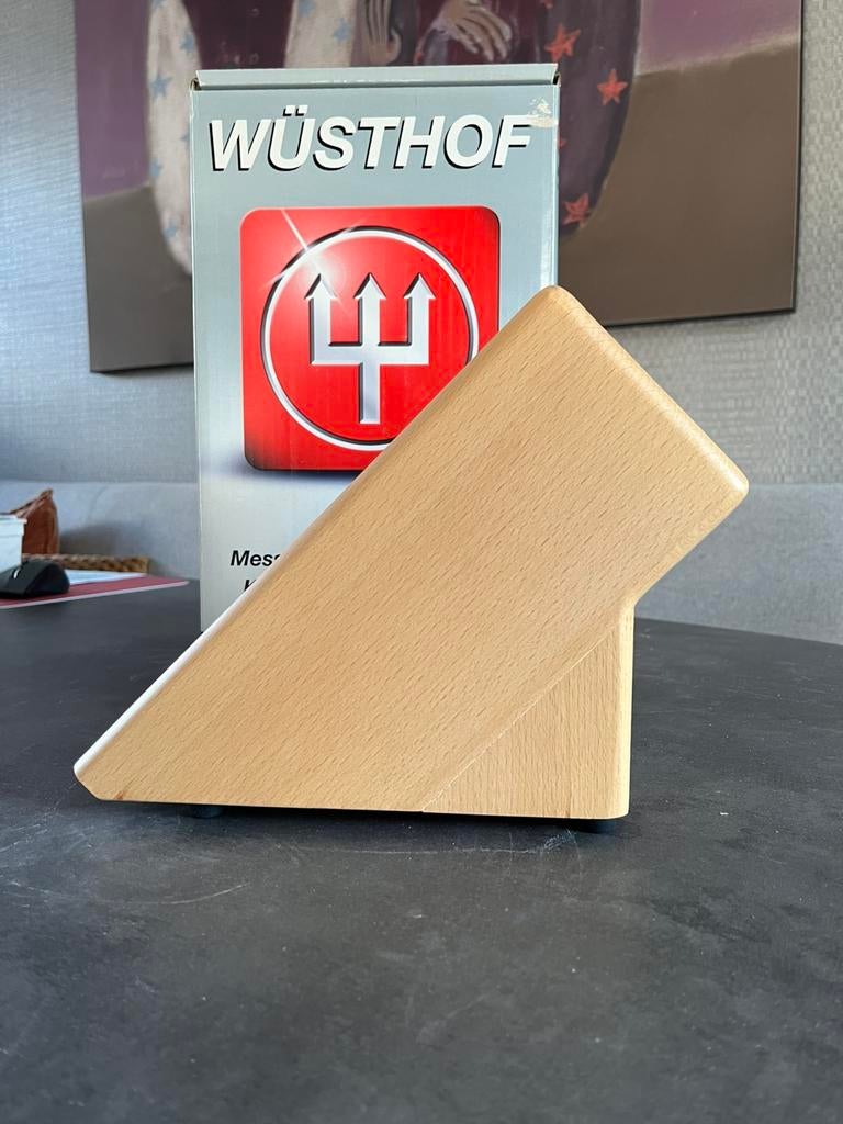 Wüsthof houten messenblok voor 5 messen, Ophalen, Nieuw