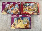 3 Disney Puzzels - Belle, Sneeuwwitje, Ophalen, Meer dan 50 stukjes, Gebruikt, 6 jaar of ouder