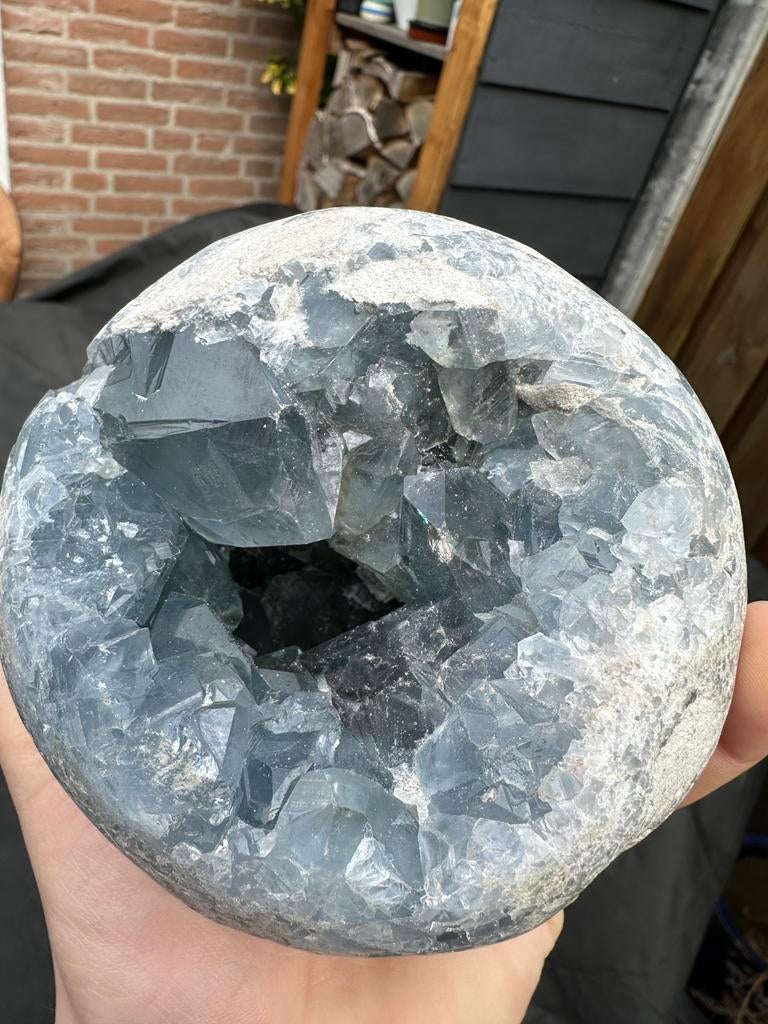 Celestien bol, Verzamelen, Ophalen of Verzenden, Mineraal