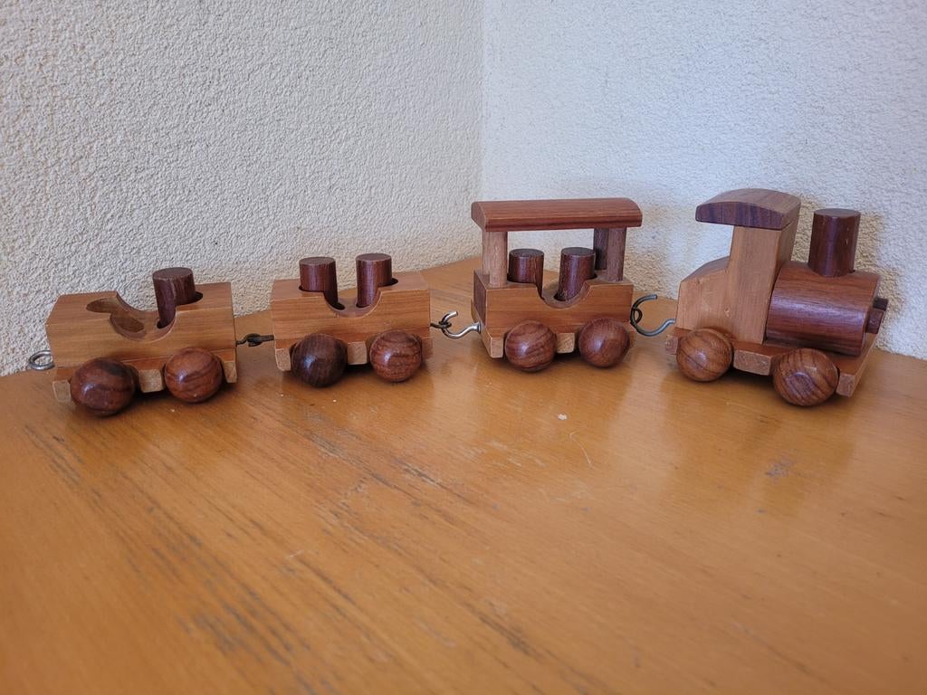 Antieke houten trein, Verzamelen, Ophalen of Verzenden, Gebruikt, Overige typen