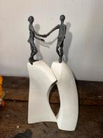 Design beeld brons met steen van Luise kött - Gärtner 32 cm, Ophalen of Verzenden