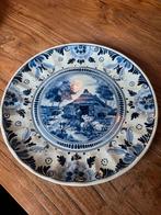 Delfts blauw hangbord, handgeschilderd “Jumbo” Gouda 34cm, Ophalen of Verzenden