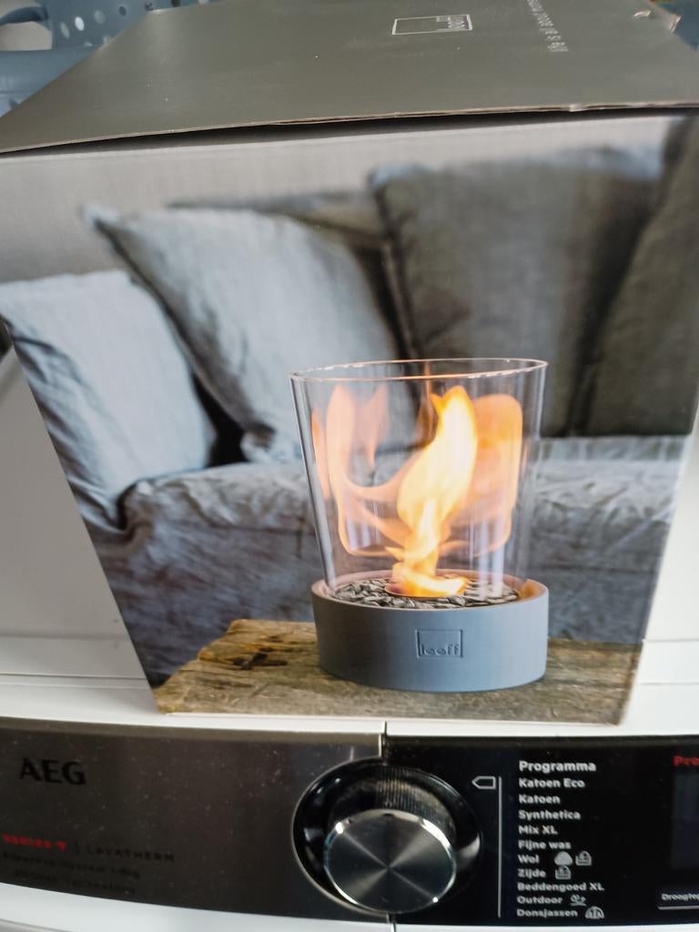 Leeff Stone Fire Grey haard+bio-ethanol, Huis en Inrichting, Haarden, Ophalen of Verzenden