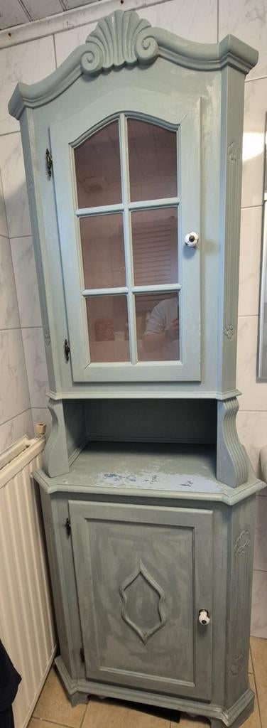 Vitrinekastje - kastje, Huis en Inrichting, Kasten | Buffetkasten, Ophalen, Minder dan 50 cm, Gebruikt, Glas
