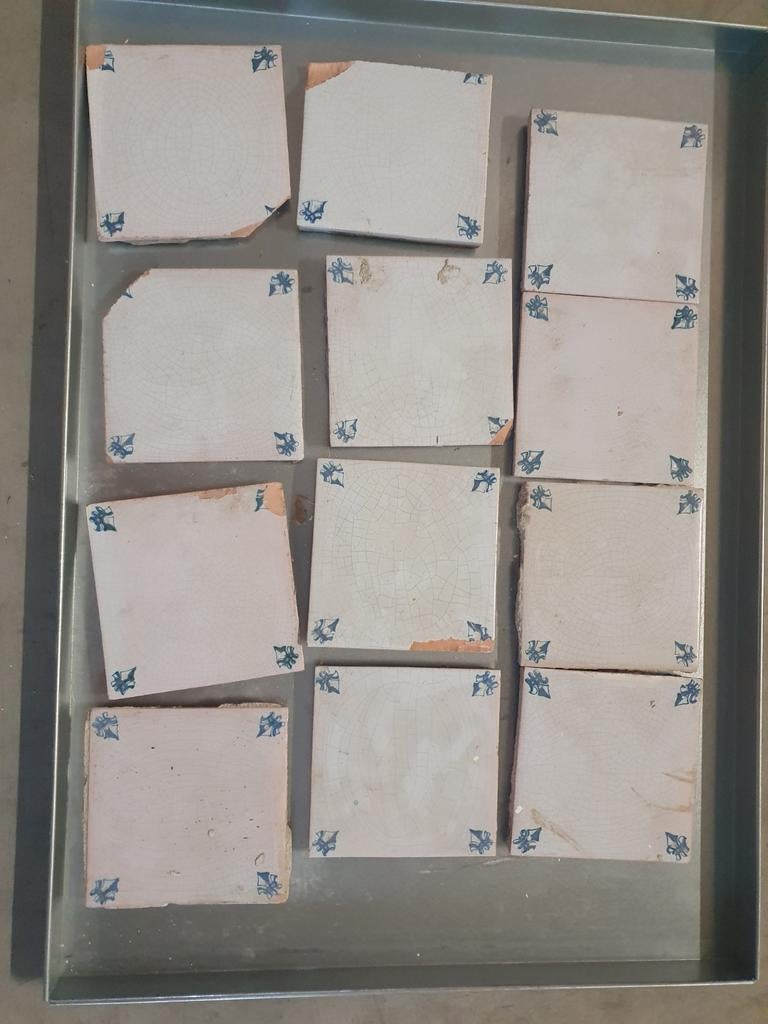 12x delft blauw tegels 13x13cm, Ophalen