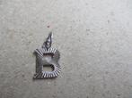 Zilverkleur bedel / hanger letter B, Verzenden, Zo goed als nieuw, Zilver, Overige materialen