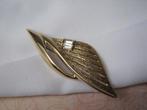 Broche / baquette rijnsteentjes art deco stijl 7.3x2.5 cm, Met kristal, Overige materialen, Verzenden, Zo goed als nieuw