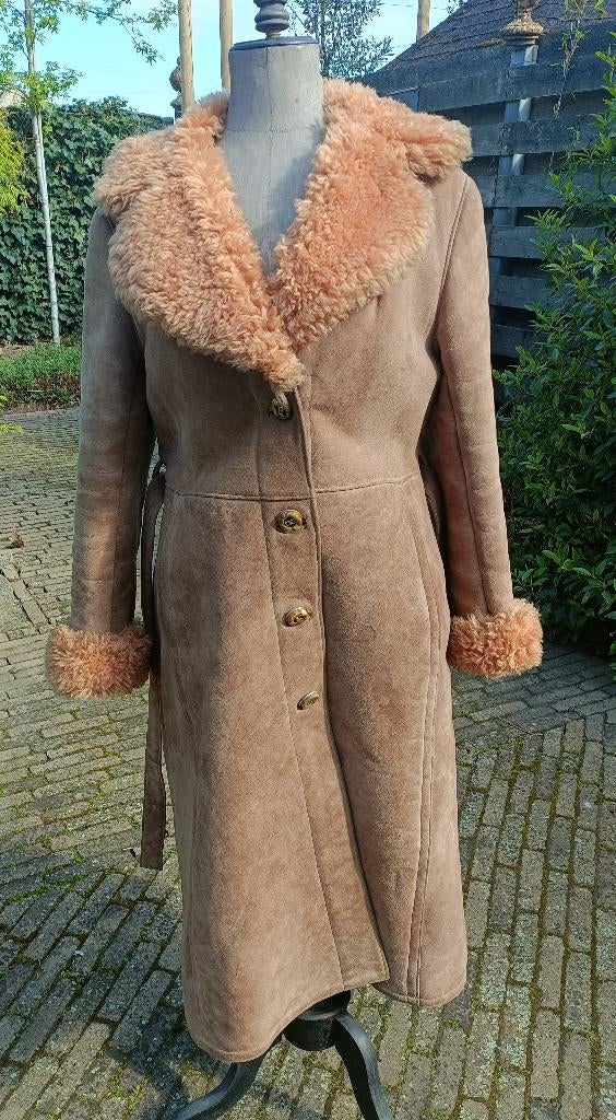 Vintage jaren 60 hippie jas lammy coat teddy bont afghan, Ophalen of Verzenden, Zo goed als nieuw, Maat 38/40 (M), Overige kleuren