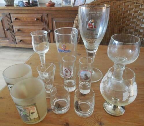 Diverse glazen, Verzamelen, Glas en Borrelglaasjes, Gebruikt, Bierglas, Ophalen of Verzenden