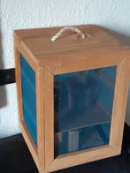 Klein houten gaas/kaaskastje met schuifdeksel landelijk ,, Ophalen of Verzenden