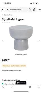 Composiet bijzettafel Ingvar van Karwei, Tuin en Terras, Tuintafels, Ophalen, Zo goed als nieuw, Rond, Overige materialen