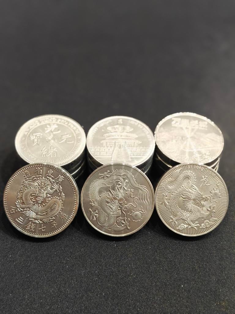 1oz chinese draken serie titanium munten, Ophalen of Verzenden