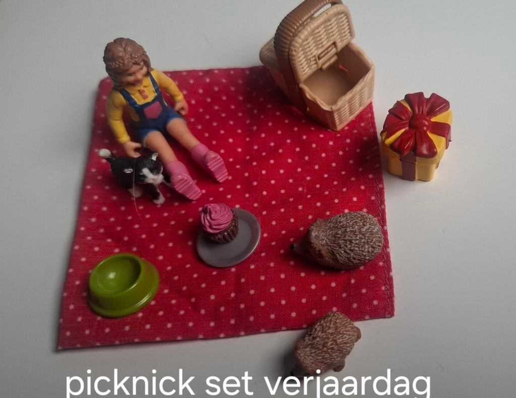 Schleich picknick set verjaardag, Ophalen of Verzenden