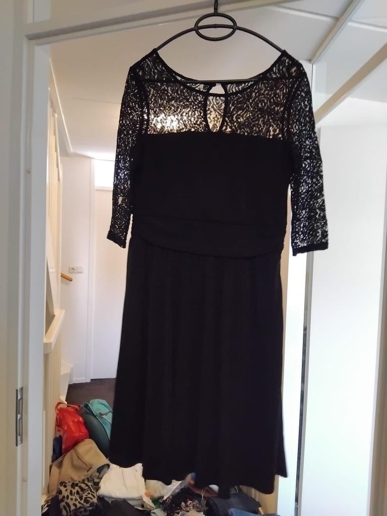 Dames jurk Mexx, Kleding | Dames, Jurken, Zo goed als nieuw, Maat 36 (S), Zwart, Onder de knie, Ophalen