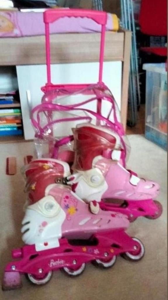 Barbie Tri-Line 2-in-1 Inline Skate Set, Ophalen, Verstelbaar, Gebruikt, Kinderen