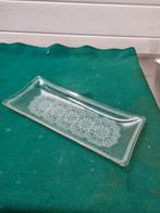 cakeschaal vintage met gouden rand glas, Ophalen of Verzenden