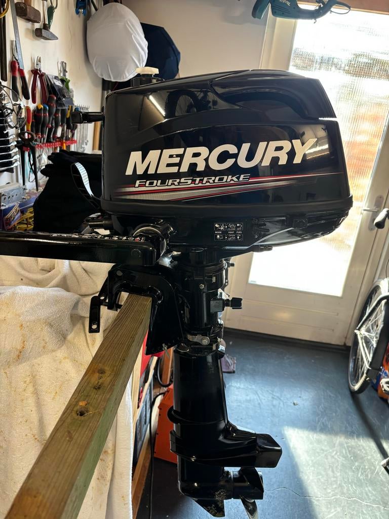 Mercury 4 pk kortstaart 4 takt buitenboordmotor - Zo goed al, Watersport en Boten, Buiten- en Binnenboordmotoren, Ophalen, Minder dan 5 pk