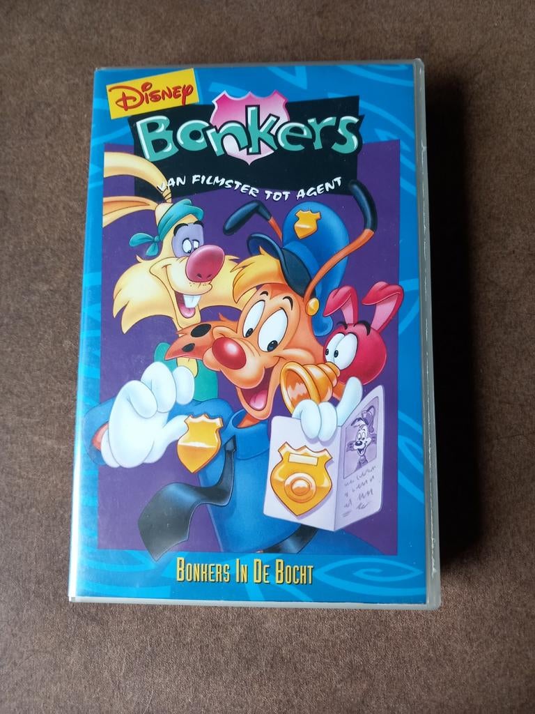 Disney Bonkers: Bonkers in de Bocht (VHS), Alle leeftijden, Ophalen of Verzenden, Gebruikt, Tekenfilm