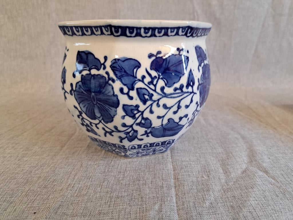Antieke Chinees blauw-witte bloempot, Antiek en Kunst, Ophalen of Verzenden