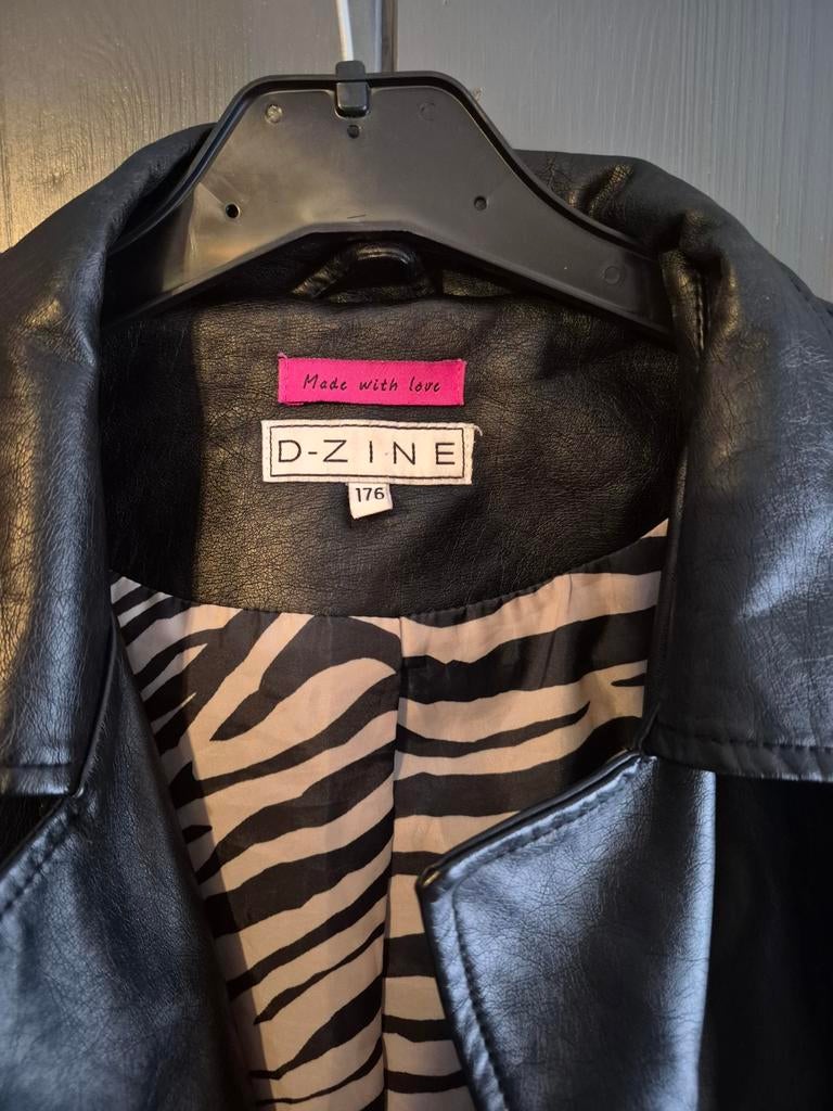 D-Zine zwarte bikerjack maat 176, Ophalen of Verzenden, Zo goed als nieuw