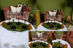 Set van elegante wijnglazen met zwarte voet., Ophalen of Verzenden