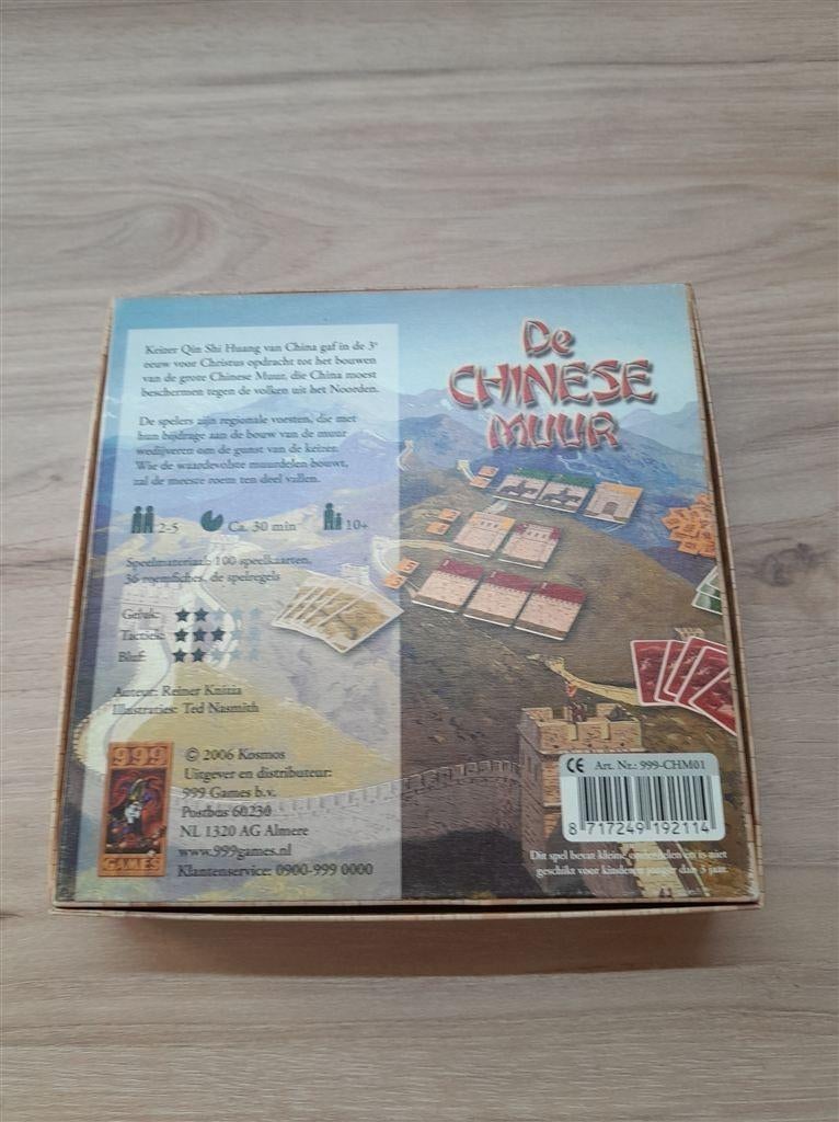 De chinese muur - 999 games - s3727, Hobby en Vrije tijd, Gezelschapsspellen | Bordspellen, Verzenden, Zo goed als nieuw