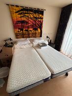 Auping Royal M2 smart base bed (electrisch), Ophalen, Wit, Tweepersoons, 180 cm