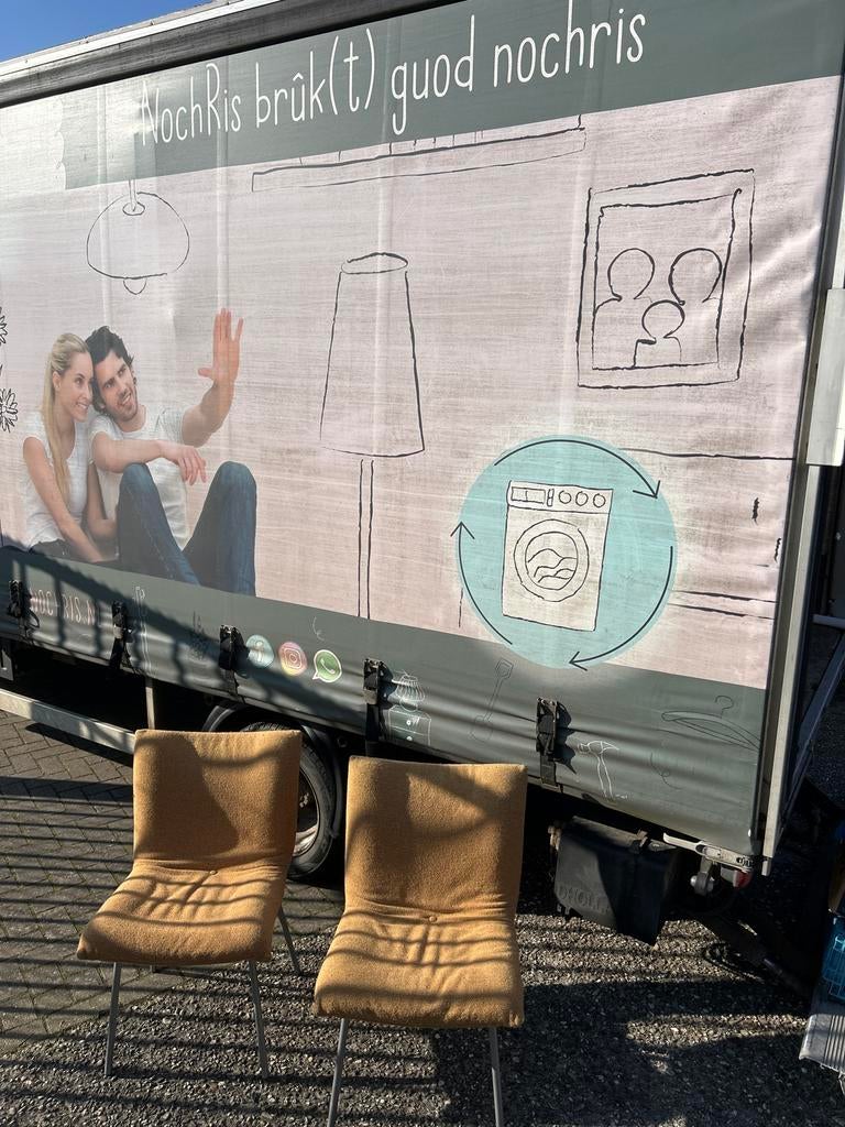 2x Ligne Roset stoelen - comfort - nochris 2.0, Gebruikt, Twee, Bruin, Ophalen of Verzenden