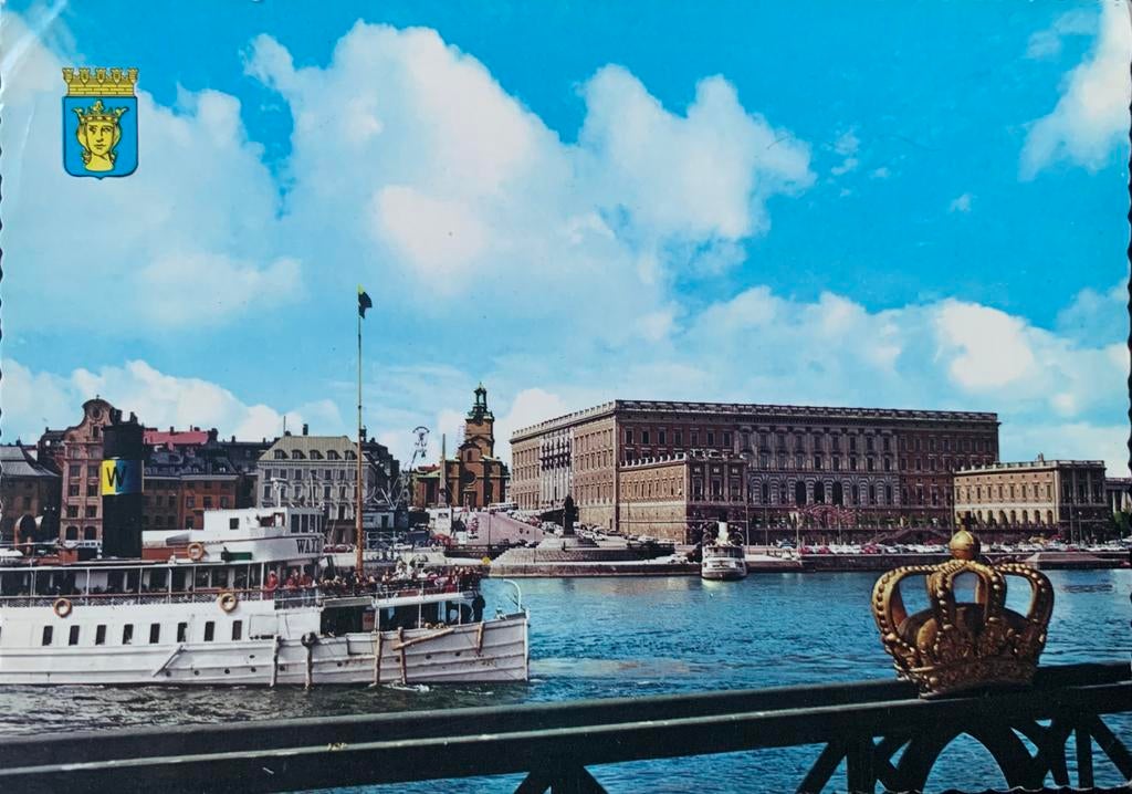 Zweden, Stockholm, The royal palace., Ophalen of Verzenden, Gelopen, Overig Europa