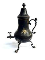 Zwart verlakte 18e eeuwse koperen kraantjeskan, Ophalen of Verzenden, Koper