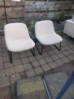 2 crème kleurige fauteuils, Tuin en Terras, Ophalen, Kunststof