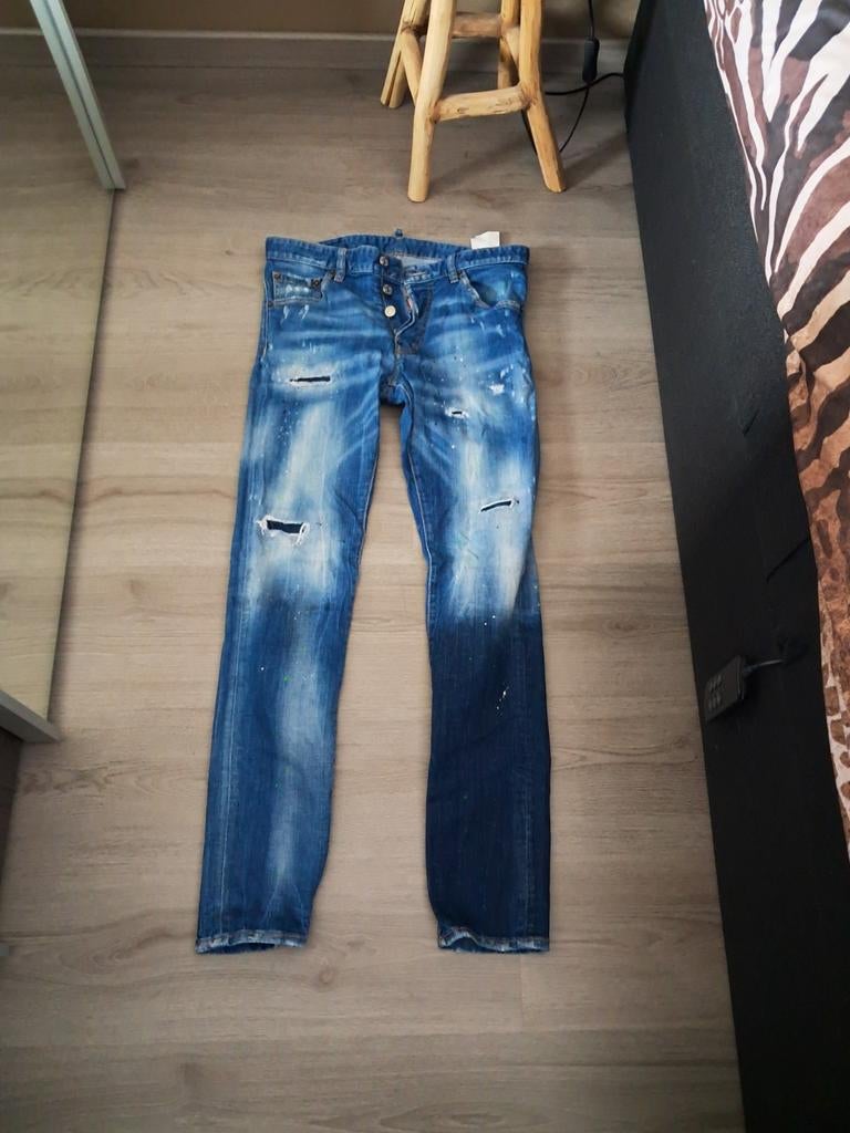 Orginele Dsquared2 spijkerbroek, Dsquared2, Blauw, W32 (confectie 46) of kleiner, Ophalen of Verzenden