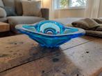 Vintage glazen murano blauwe schaal / kom, Ophalen