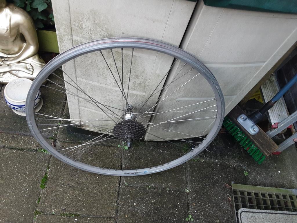 Batavus  28 inch achterwiel, 8 speed cassette, uitvalnaaf, Fietsen en Brommers, Fietsonderdelen, Ophalen of Verzenden, Gebruikt