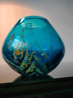 Malta Vaas Mdina Petrol Zee- Zand tinten 1960, Ophalen of Verzenden