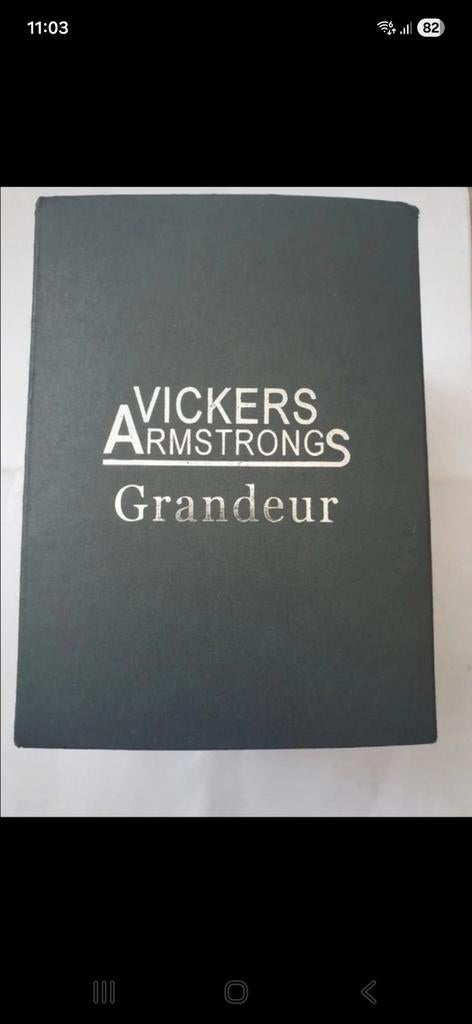 Vickers Armstrong Grandeur Heren Horloge - Nieuw in Doos, Overige merken, Staal, Staal, Polshorloge