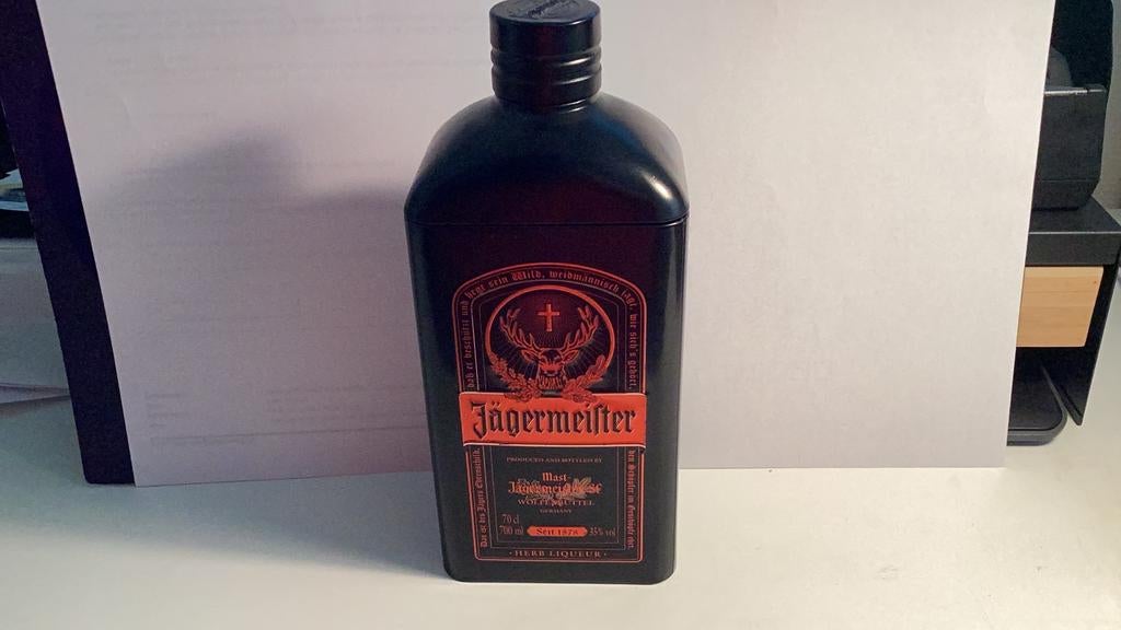 Jägermeister Kruidenlikeur Geschenkblik, Ophalen of Verzenden, Zo goed als nieuw, Gebruiksvoorwerp
