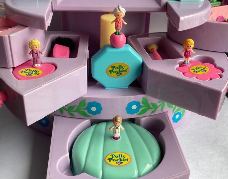 Polly Pocket Beauty Case Play Set 1991- Compleet, Verzamelen, Poppetjes en Figuurtjes, Gebruikt, Ophalen of Verzenden
