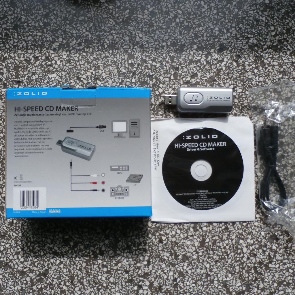 ZOLID - Hi-Speed CD maker (ALDI) - o.a. vinyl naar CD - bied, Audio, Tv en Foto, Converters, Ophalen of Verzenden, Zo goed als nieuw