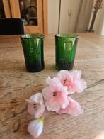 Twee leuke vintage groene Jägermeister borrelglaasjes, Verzamelen, Glas en Borrelglaasjes, Ophalen of Verzenden, Gebruikt, Borrel- of Shotglas