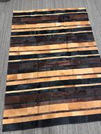 Patchwork Koeienhuid Tapijt - Bruin, Beige, Zwart, Huis en Inrichting, Stoffering | Tapijten en Kleden, 100 tot 150 cm, Bruin
