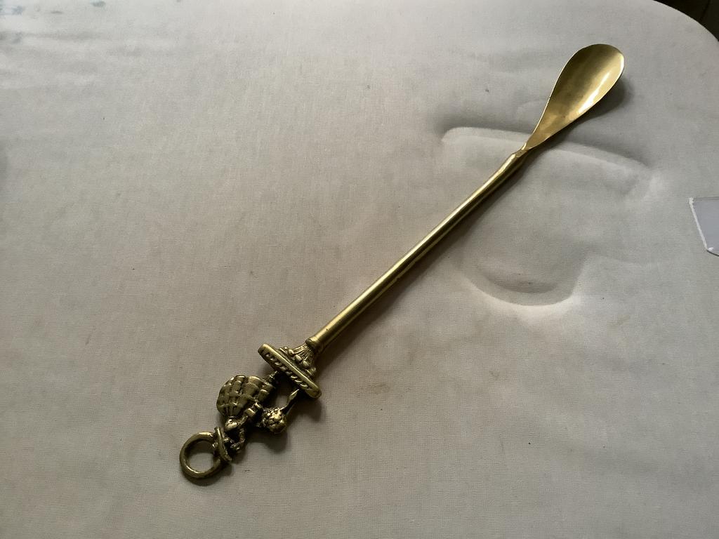 mooie antieke koperen schoenlepel, Ophalen of Verzenden, Koper