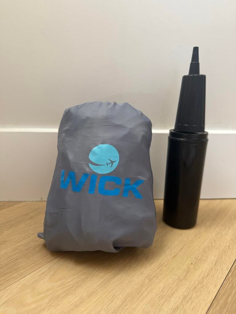 Wick Opblaasbaar bedje en voetenbankje voor Reizen met Pomp, Ophalen of Verzenden, Zo goed als nieuw